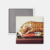 Tipu's Tiger, c.1790 (Holz) Magnet (Vorderseite/Rückseite)