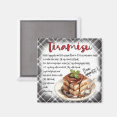 Tiramesu-Rezept Magnet (Vorderseite/Rückseite)