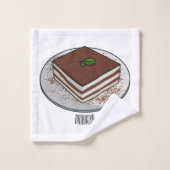 Tiramisu cake Cartoon Badhandtuch Set (Waschlappen)