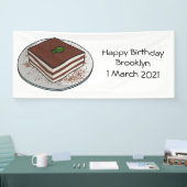 Tiramisu cake Cartoon Banner (Messe)