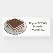 Tiramisu cake Cartoon Banner (Horizontal)