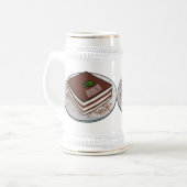 Tiramisu cake Cartoon Bierglas (Vorderseite Links)