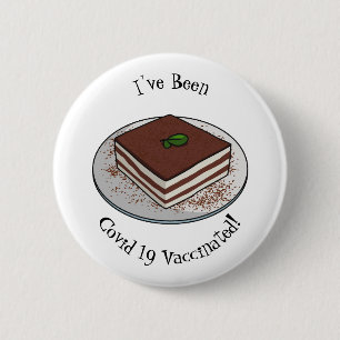 Tiramisu cake Cartoon Button