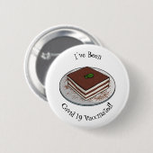 Tiramisu cake Cartoon Button (Vorne & Hinten)