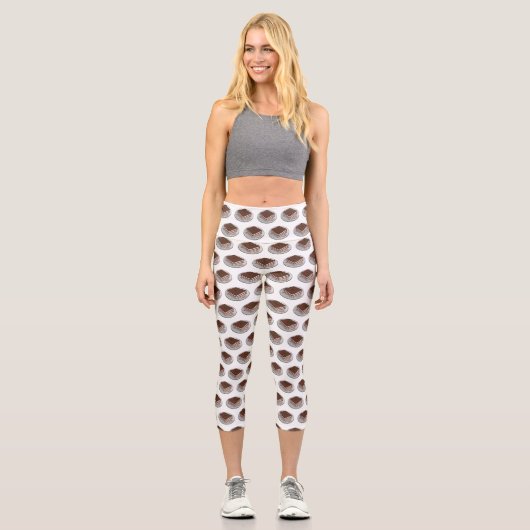 Tiramisu cake Cartoon Capri Leggings (Vorderseite)