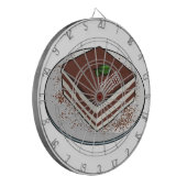 Tiramisu cake Cartoon Dartscheibe (Vorderseite Links)