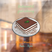 Tiramisu cake Cartoon Fensteraufkleber (Blatt 2)