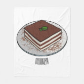 Tiramisu cake Cartoon Fleecedecke (Vorderseite)
