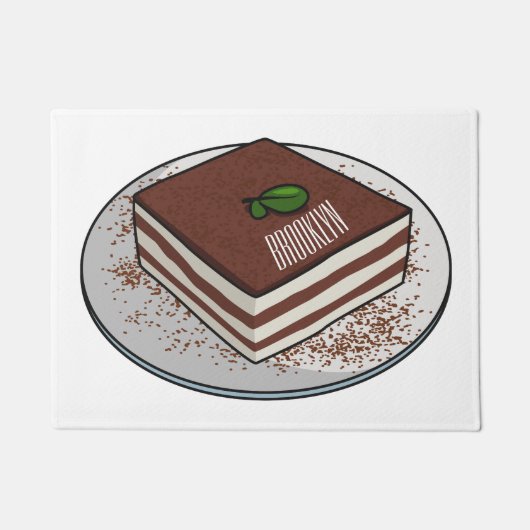Tiramisu cake Cartoon Fußmatte (Vorderseite)