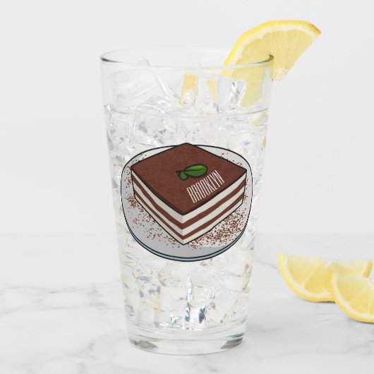 Tiramisu cake Cartoon Glas (Rückseite Ice)