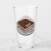Tiramisu cake Cartoon Glas (Vorderseite)