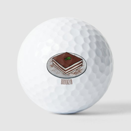 Tiramisu cake Cartoon Golfball (Vorderseite)
