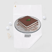 Tiramisu cake Cartoon Golfhandtuch (Insitu)