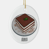 Tiramisu cake Cartoon Keramik Ornament (Rechts)
