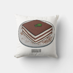 Tiramisu cake Cartoon Kissen
