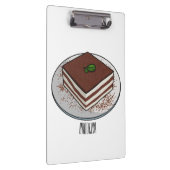 Tiramisu cake Cartoon Klemmbrett (Rechts)