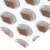Tiramisu cake Cartoon Kurzer Tischläufer (Ecke)