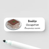Tiramisu cake Cartoon Namensschild (Beispiel)