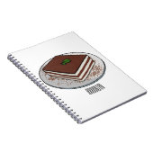 Tiramisu cake Cartoon Notizblock (Rechte Seite)