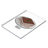 Tiramisu cake Cartoon Notizblock (Linke Seite)