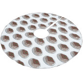 Tiramisu cake Cartoon Polyester Weihnachtsbaumdecke (Schrägansicht)