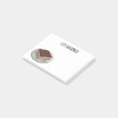 Tiramisu cake Cartoon Post-it Klebezettel (angewinkelt)