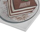 Tiramisu cake Cartoon Schneidebrett (Ecke)