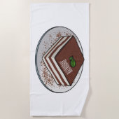 Tiramisu cake Cartoon Strandtuch (Vorderseite)