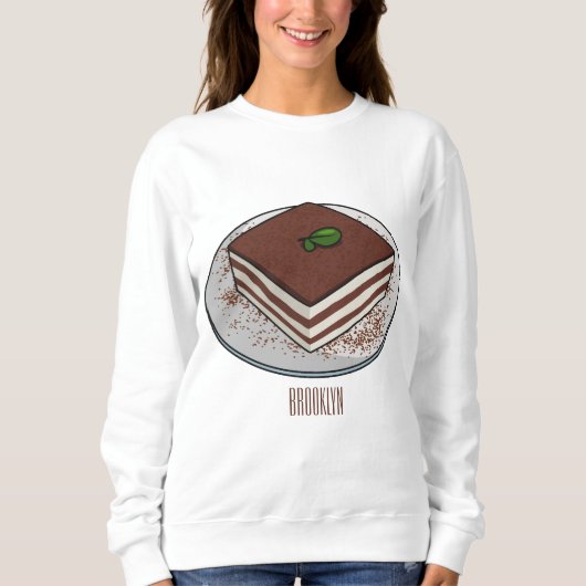 Tiramisu cake Cartoon Sweatshirt (Vorderseite)