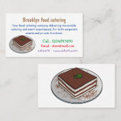 Tiramisu cake Cartoon Visitenkarte (Vorne/Hinten)