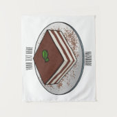 Tiramisu cake Cartoon Wandteppich (Vorderseite)