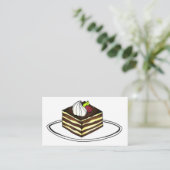 Tiramisu Dessert Italienische Küche Bäckerei Resta Visitenkarte (Stehend Vorderseite)