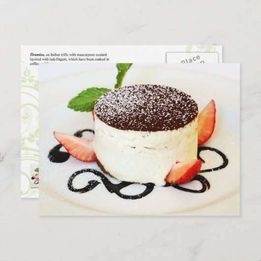 Tiramisu - ein italienischer, vielschichtiger Nach Postkarte (Vorne/Hinten)