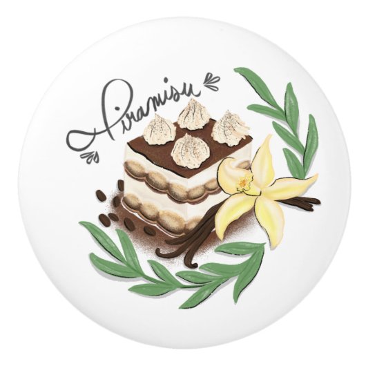 Tiramisu keramikknauf (Vorderseite)
