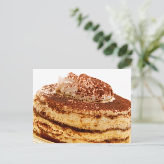 Tiramisu Postkarte (Stehend Vorderseite)