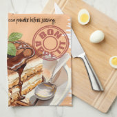 Tiramisu-Rezept Geschirrtuch (Viertel Falte)