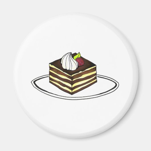 Tiramisu Schokolade Italienisches Gebäck Dessert M Magnet (Vorne)