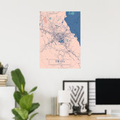 Tirana - Albanien Breezy City Map Poster (Heimbüro)