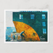 Tirana Albanien Schöne Öl-Paint Landschaft Postkarte (Vorderseite)