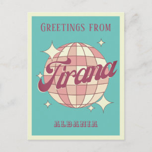 Tirana Albanien Urlaub Retro Postkarte