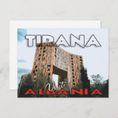 Tirana, Besuch Albaniens, Postkarte (Vorne/Hinten)