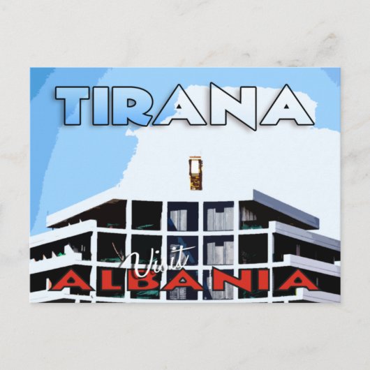 Tirana, Besuch Albaniens Postkarte (Vorderseite)