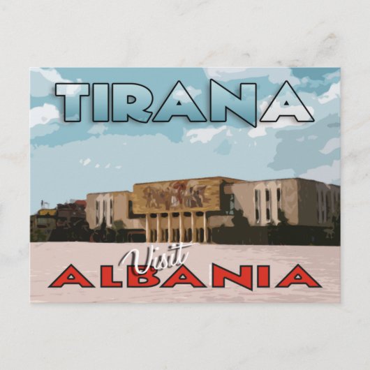 Tirana, Besuch Albaniens Postkarte (Vorderseite)