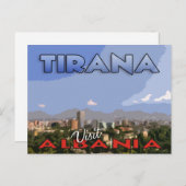Tirana, Besuch Albaniens Postkarte (Vorne/Hinten)