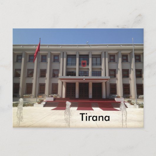 Tirana Postkarte (Vorderseite)