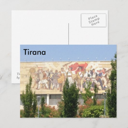 Tirana Postkarte (Vorne/Hinten)