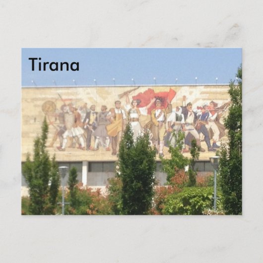 Tirana Postkarte (Vorderseite)
