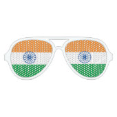 "Tiranga Jhanda" Indische Tricolor-Flagge Partybrille (Vorderseite)