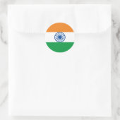 "Tiranga Jhanda" Indische Tricolor-Flagge Runder Aufkleber (Tasche)