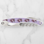 Tire-bouchon de Sommelier - Motif Floral Violet Kellnermesser (Vorderseite)
